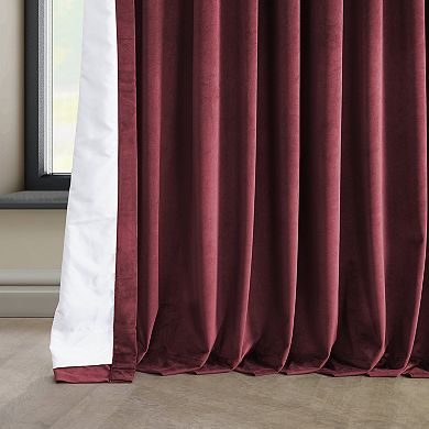 EFF Heritage Plush Velvet Extra Wide Room Darkening Curtain Panel
