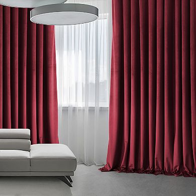 EFF Heritage Plush Velvet Extra Wide Room Darkening Curtain Panel