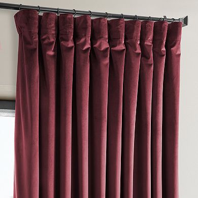 EFF Heritage Plush Velvet Extra Wide Room Darkening Curtain Panel