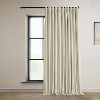 EFF Heritage Plush Velvet Extra Wide Room Darkening Curtain Panel