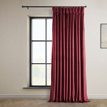 EFF Heritage Plush Velvet Extra Wide Room Darkening Curtain Panel