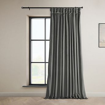 EFF Heritage Plush Velvet Extra Wide Room Darkening Curtain Panel