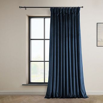EFF Heritage Plush Velvet Extra Wide Room Darkening Curtain Panel