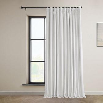 EFF Heritage Plush Velvet Extra Wide Room Darkening Curtain Panel