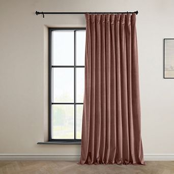 EFF Heritage Plush Velvet Extra Wide Room Darkening Curtain Panel