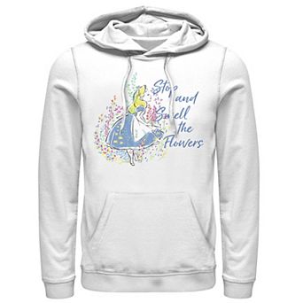 Disney's Alice In Wonderland Men's Stop And Smell The Flowers Graphic Hoodie