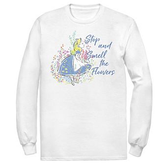 Men's Disney Alice In Wonderland Stop And Smell The Flowers Tee