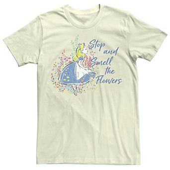 Disney's Alice In Wonderland Men's Stop And Smell The Flowers Tee