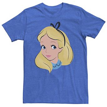 Disney's Alice In Wonderland Alice Men's Big Face Tee