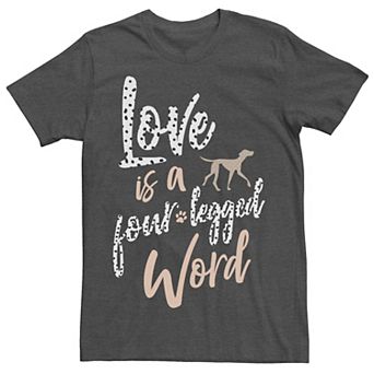 Disney's 101 Dalmatians Men's Love Is A Four Legged Word Tee