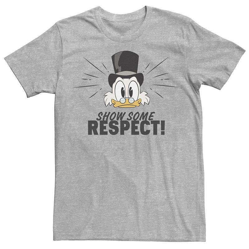 Disney's DuckTales Scrooge McDuck Men's Show Some Respect Tee, Size: XL, Athletic Grey