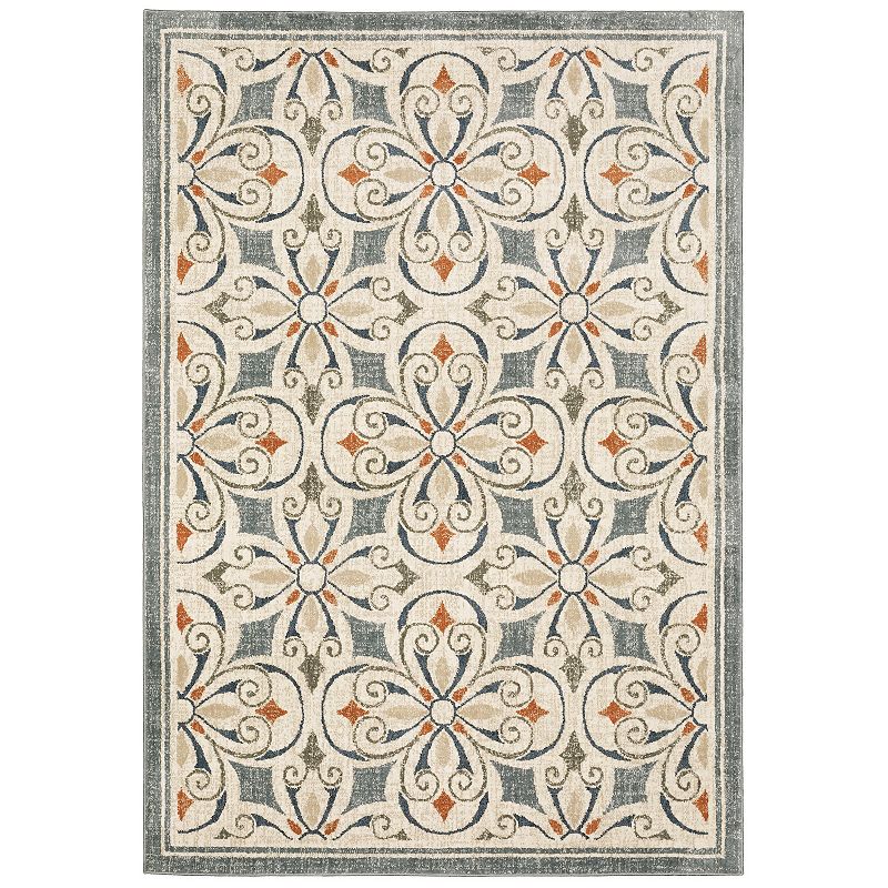 StyleHaven Freeport Floral Area Rug, Grey, 10X13 Ft