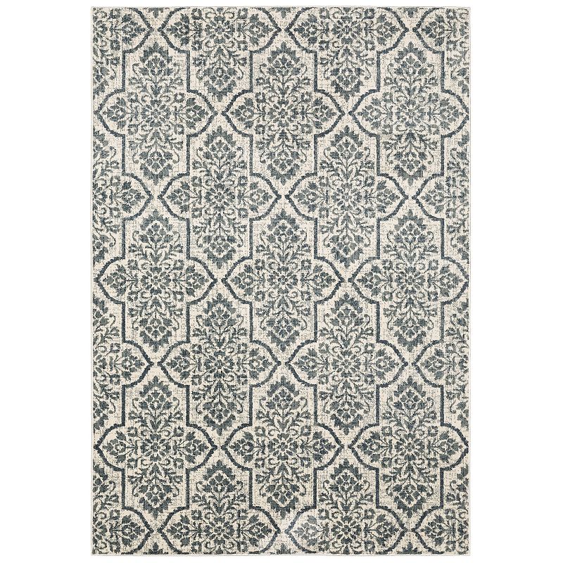 StyleHaven Freeport Floral Trellis Area Rug, White, 10X13 Ft