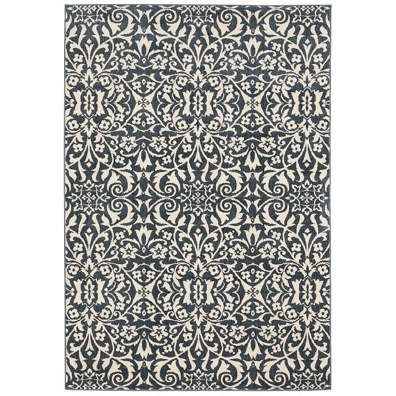 StyleHaven Freeport Floral Vine Area Rug, Blue, 10X13 Ft
