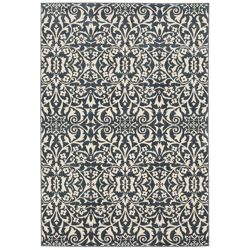 StyleHaven Freeport Floral Vine Area Rug, Blue, 8X10 Ft