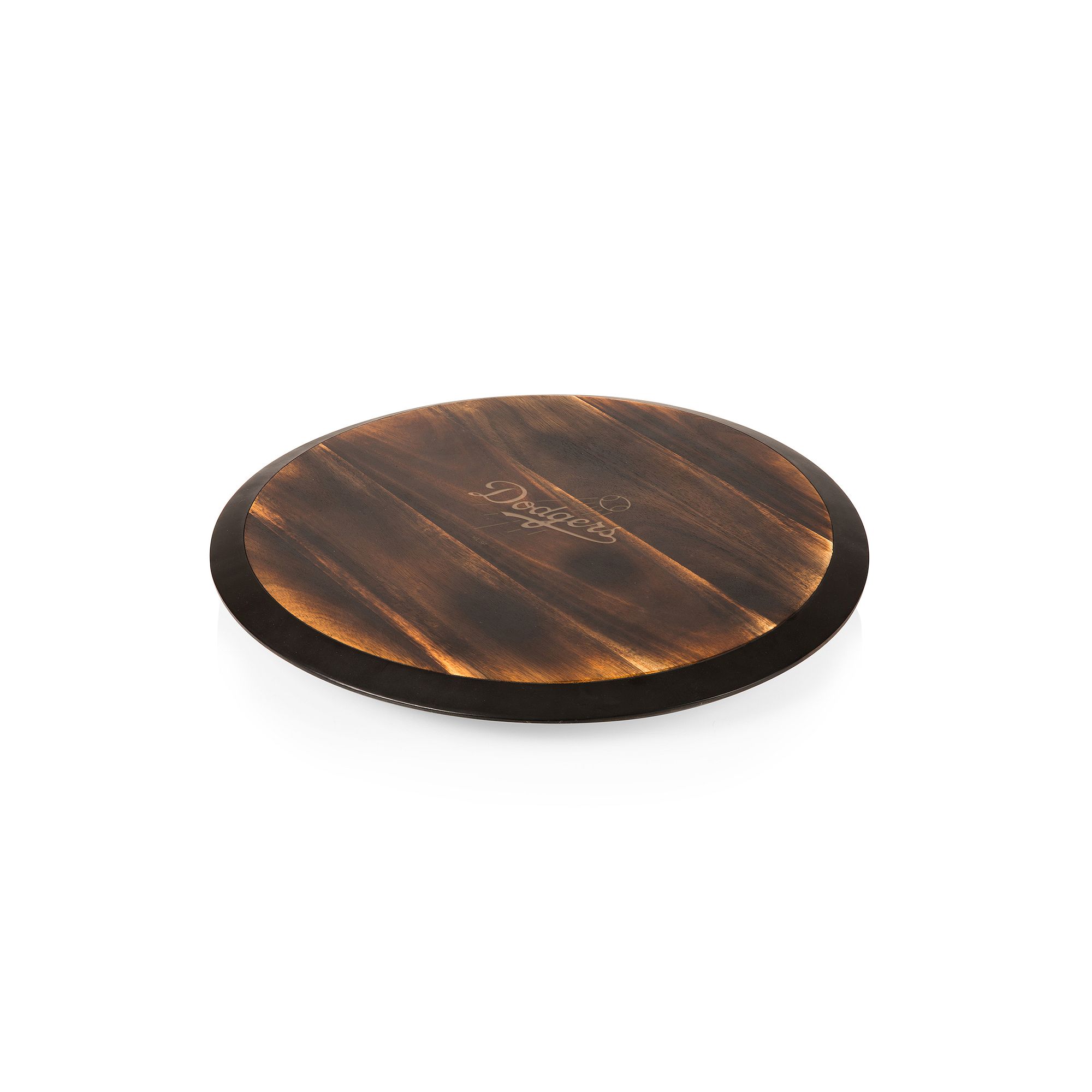 Picnic Time Los Angeles Dodgers Lazy Susan Serving Tray, Brown