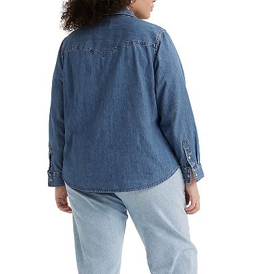 Plus Size Levi s Western Denim Shirt