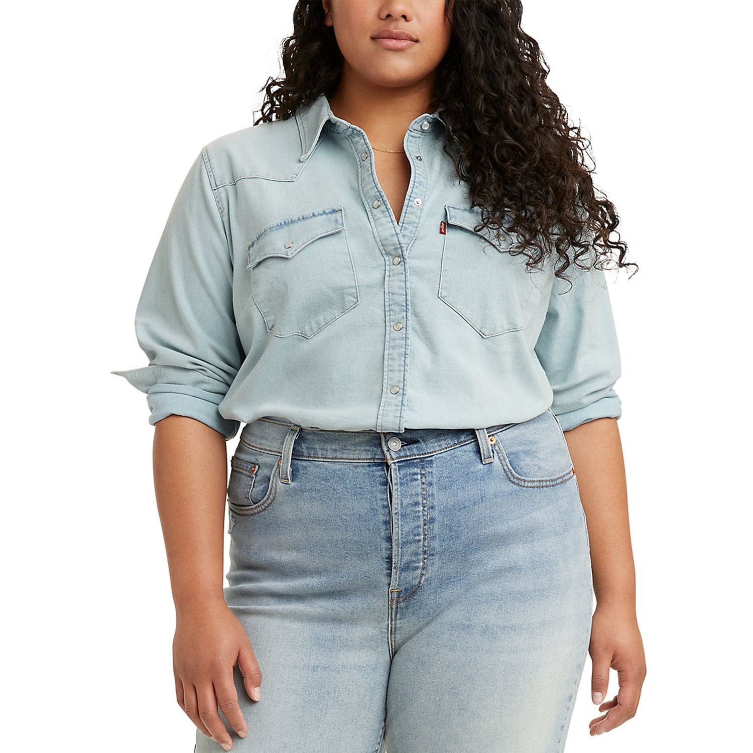 levi's boyfriend fit denim shirt