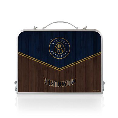 Picnic Time Milwaukee Brewers Mini Folding Table