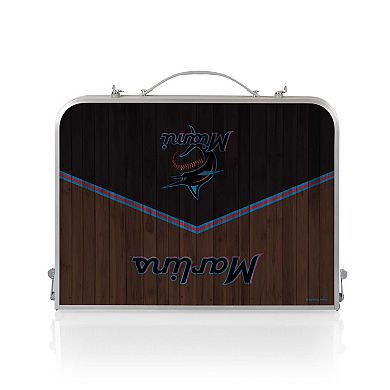 Picnic Time Miami Marlins Mini Folding Table