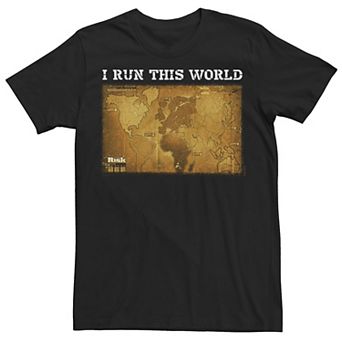 Men's Risk I Run This World Map Tee