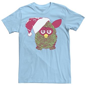 Men's Furby Christmas Santa Hat Portrait Tee