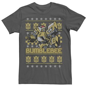 Men's Transformers Christmas Bumblebee Ugly Sweater Tee