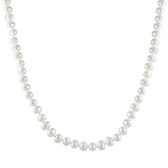 Sterling Silver Freshwater Cultured Pearl Necklace