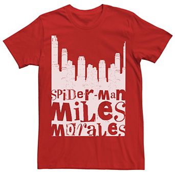 Men's Marvel Spider-Man Miles Morales City Skyline Tee