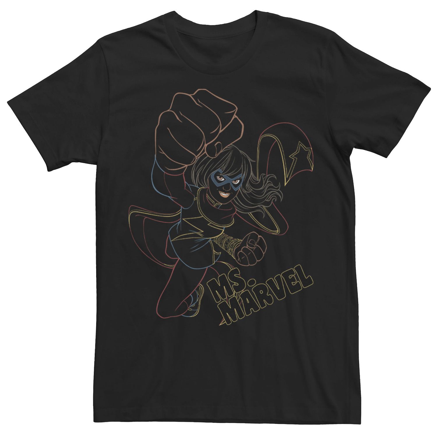Image for Licensed Character Men's Ms. Marvel Line Art Portrait Tee at Kohl's.