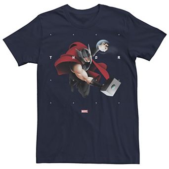 Men's Marvel Thor Halftone Word Stack Portrait Tee