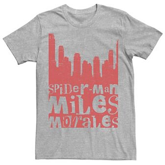 Men's Marvel Spider-Man Miles Morales City Skyline Tee