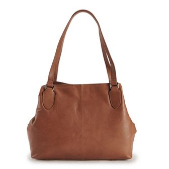 ili RFID-Blocking Triple Compartment Leather Hobo Bag