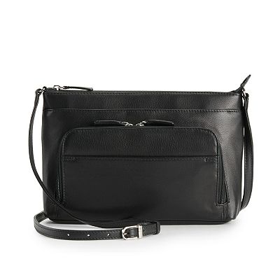 ili RFID-Blocking Leather Traveler Crossbody Bag