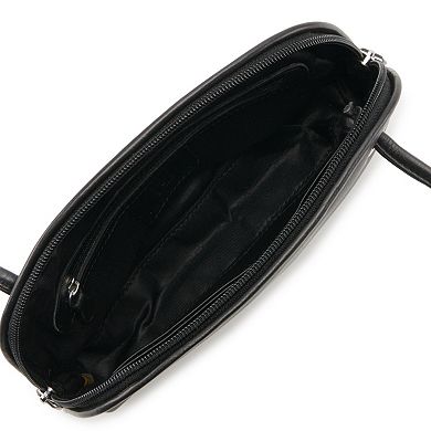ili RFID-Blocking Two Tone Leather Crossbody Bag