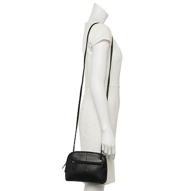 ili RFID-Blocking Two Tone Leather Crossbody Bag