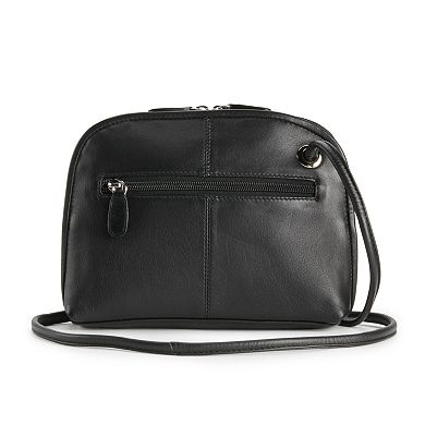 ili RFID-Blocking Two Tone Leather Crossbody Bag