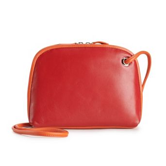 ili RFID-Blocking Two Tone Leather Crossbody Bag