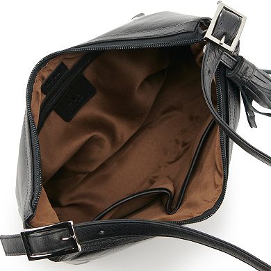 ili RFID-Blocking Classic Leather Hobo Bag