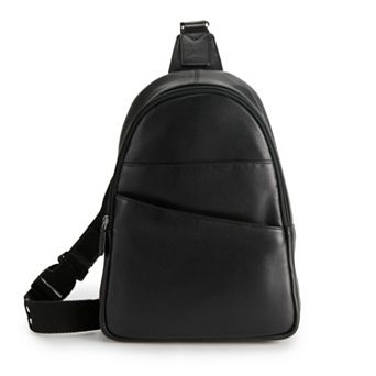 ili RFID-Blocking Leather Sling Backpack