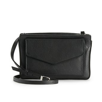 ili RFID-Blocking Leather Flap Phone Bag