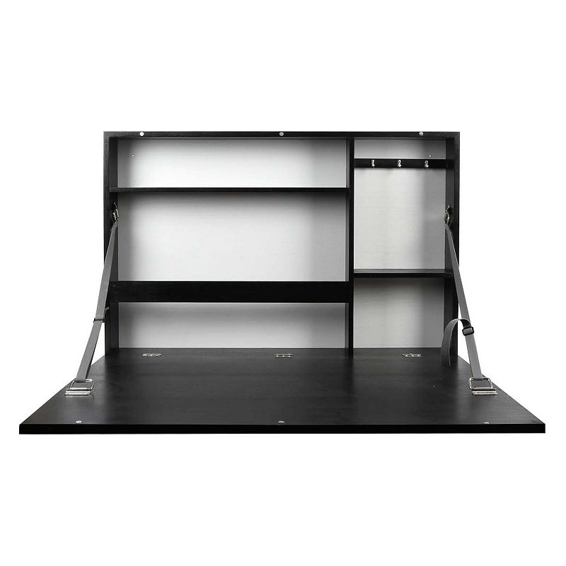 Prinz Chalkboard Front Murphy Wall Desk, Black