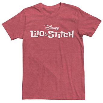 Disney's Lilo & Stitch Bold White Text Movie Logo Men's Tee