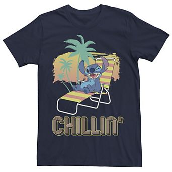 Disney's Lilo & Stitch Chillin' Beach Chair Portrait Men's Tee