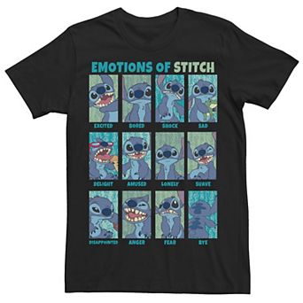Disney's Lilo & Stitch the Emotions Of Stitch Panel Grid Men's Tee