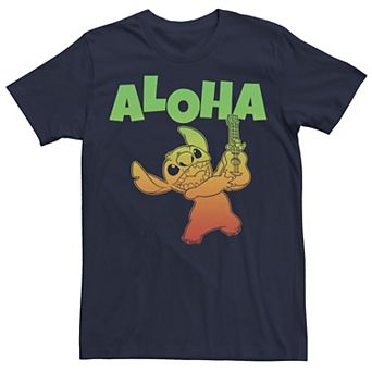 Disney's Lilo & Stitch Aloha Ukulele Gradient Portrait Men's Tee