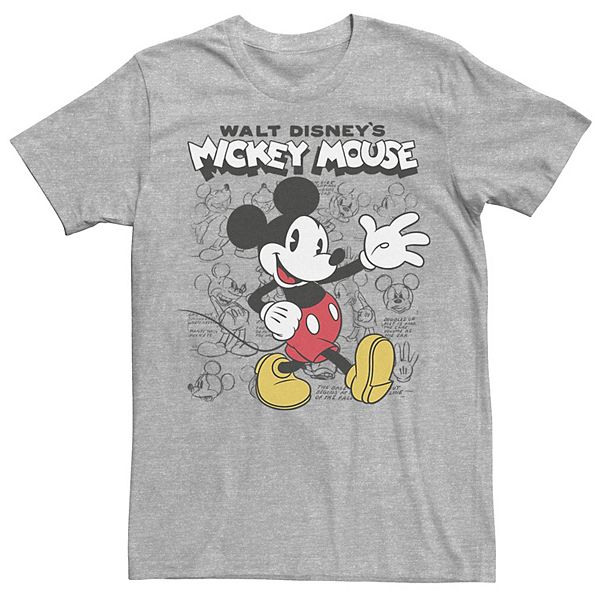 Disney's Mickey Mouse Classic Sketched Poster Men's Tee