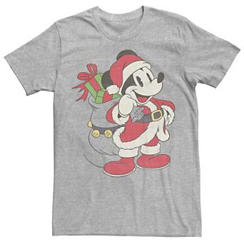 Disney's Mickey Mouse Men's Christmas Santa Claus Portrait Tee