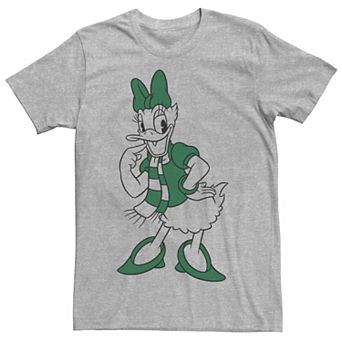 Disney's Daisy Duck Men's Green Christmas Outline Tee