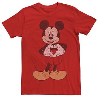 Disney's Mickey & Friends Mickey Mouse Men's Heart Hands Tee